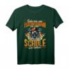 Herren Geboren um Feuerwehrmann zu sein, gezwungen zur Schule gehen T-Shirt – Perfektes Geschenk für angehende Feuerwehrmänner zu Geburtstag & Weihnachten
