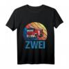 Kinder Feuerwehr T-Shirt für 2 Jahre - Feuerwehrauto Design zum Geburtstag für Jungen und Feuerwehrfans