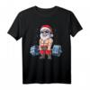 Santa Weightlifting Christmas Fitness Gym Deadlift T-Shirt - Lustiges Weihnachts-Workout-Shirt für Männer, ideales Geschenk für Fitnessliebhaber