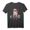 Santa Weightlifting Christmas Fitness Gym Deadlift T-Shirt - Lustiges Weihnachts-Workout-Shirt für Männer, ideales Geschenk für Fitnessliebhaber
