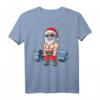 Santa Weightlifting Christmas Fitness Gym Deadlift T-Shirt - Lustiges Weihnachts-Workout-Shirt für Männer, ideales Geschenk für Fitnessliebhaber