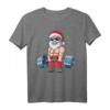 Santa Weightlifting Christmas Fitness Gym Deadlift T-Shirt - Lustiges Weihnachts-Workout-Shirt für Männer, ideales Geschenk für Fitnessliebhaber