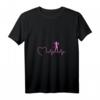 Damen Hula Hoop Girl Herzschlag Hullern Reifen Dance Fitness Sport T-Shirt mit V-Ausschnitt – Perfekt für Workout, Abnehmen & Fitness zu Hause
