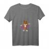 Damen Hund T-Shirt im Comic Style mit Hula Hoop - Süßes Fitness Shirt für Hundeliebhaberinnen & Sportfans, perfektes Geschenk