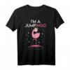 I'm a Jumpingo Lustiges Flamingo Trampolin & Jumping Fitness T-Shirt – Perfektes Sportoutfit & Geschenk für Jumping Fans