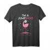 I'm a Jumpingo Lustiges Flamingo Trampolin & Jumping Fitness T-Shirt – Perfektes Sportoutfit & Geschenk für Jumping Fans