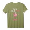 I'm a Jumpingo Lustiges Flamingo Trampolin & Jumping Fitness T-Shirt – Perfektes Sportoutfit & Geschenk für Jumping Fans