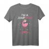 I'm a Jumpingo Lustiges Flamingo Trampolin & Jumping Fitness T-Shirt – Perfektes Sportoutfit & Geschenk für Jumping Fans