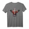 Santa Claus Lifting Fitness Gym Weihnachten T-Shirt für Männer und Frauen – Lustiges Festtags-Outfit für Weihnachtsfeiern