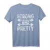 Workout Motivation Strong And Pretty Fitness Gym T-Shirt – Das perfekte Geschenk für Bodybuilder und Fitnessfans