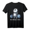 Panda The Struggle Is Real Weightlifting Fitness Gym T-Shirt – Lustiges Krafttraining Outfit für Trainer, Fitnessfans & Tierliebhaber als Geschenk