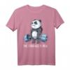 Panda The Struggle Is Real Weightlifting Fitness Gym T-Shirt – Lustiges Krafttraining Outfit für Trainer, Fitnessfans & Tierliebhaber als Geschenk