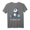 Panda The Struggle Is Real Weightlifting Fitness Gym T-Shirt – Lustiges Krafttraining Outfit für Trainer, Fitnessfans & Tierliebhaber als Geschenk