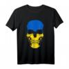 Ukraine Fahne Flagge Fußball Skull Totenkopf 2020 T-Shirt – Patriotisches Fan-Shirt für Ukrainer mit Fußballliebe