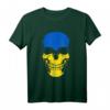 Ukraine Fahne Flagge Fußball Skull Totenkopf 2020 T-Shirt – Patriotisches Fan-Shirt für Ukrainer mit Fußballliebe