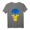 Ukraine Fahne Flagge Fußball Skull Totenkopf 2020 T-Shirt – Patriotisches Fan-Shirt für Ukrainer mit Fußballliebe