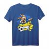 Dabbing Hund Ukraine Fußball Mannschaft T-Shirt mit Flagge – Lustiges Supporter-Shirt für Fußballfans und Tierliebhaber