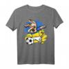 Dabbing Hund Ukraine Fußball Mannschaft T-Shirt mit Flagge – Lustiges Supporter-Shirt für Fußballfans und Tierliebhaber