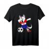Kroatisches Fußball-T-Shirt mit Husky und Flagge – Lustiges Hundedesign für Kroatien-Fans, Geburtstags- & Weihnachtsgeschenk