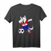 Kroatisches Fußball-T-Shirt mit Husky und Flagge – Lustiges Hundedesign für Kroatien-Fans, Geburtstags- & Weihnachtsgeschenk