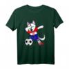 Kroatisches Fußball-T-Shirt mit Husky und Flagge – Lustiges Hundedesign für Kroatien-Fans, Geburtstags- & Weihnachtsgeschenk