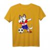 Kroatisches Fußball-T-Shirt mit Husky und Flagge – Lustiges Hundedesign für Kroatien-Fans, Geburtstags- & Weihnachtsgeschenk