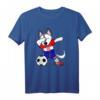Kroatisches Fußball-T-Shirt mit Husky und Flagge – Lustiges Hundedesign für Kroatien-Fans, Geburtstags- & Weihnachtsgeschenk