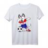 Kroatisches Fußball-T-Shirt mit Husky und Flagge – Lustiges Hundedesign für Kroatien-Fans, Geburtstags- & Weihnachtsgeschenk