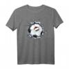 Ungarn Fußball in Rissiger Wand - Lustiges ungarisches Flaggen Sport T-Shirt für Fußballfans, Spieler & Trainer