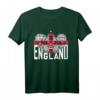 Retro England Three Lions Art Fußball T-Shirt mit Flagge – Ideal für Fans, Partys & Supporter-Events
