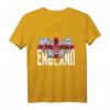 Retro England Three Lions Art Fußball T-Shirt mit Flagge – Ideal für Fans, Partys & Supporter-Events