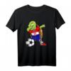 Dabbing Schildkröte Kroatien Fußball T-Shirt mit Flagge – Lustiges kroatisches Fan-Shirt für Fußballfans, Geburtstags- & Weihnachtsgeschenk