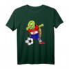 Dabbing Schildkröte Kroatien Fußball T-Shirt mit Flagge – Lustiges kroatisches Fan-Shirt für Fußballfans, Geburtstags- & Weihnachtsgeschenk
