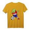 Dabbing Schildkröte Kroatien Fußball T-Shirt mit Flagge – Lustiges kroatisches Fan-Shirt für Fußballfans, Geburtstags- & Weihnachtsgeschenk