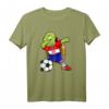 Dabbing Schildkröte Kroatien Fußball T-Shirt mit Flagge – Lustiges kroatisches Fan-Shirt für Fußballfans, Geburtstags- & Weihnachtsgeschenk