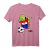 Dabbing Schildkröte Kroatien Fußball T-Shirt mit Flagge – Lustiges kroatisches Fan-Shirt für Fußballfans, Geburtstags- & Weihnachtsgeschenk
