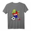 Dabbing Schildkröte Kroatien Fußball T-Shirt mit Flagge – Lustiges kroatisches Fan-Shirt für Fußballfans, Geburtstags- & Weihnachtsgeschenk