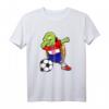 Dabbing Schildkröte Kroatien Fußball T-Shirt mit Flagge – Lustiges kroatisches Fan-Shirt für Fußballfans, Geburtstags- & Weihnachtsgeschenk