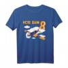 Kinder Ich Bin 8 Jahre Flugzeug Pilot T-Shirt - Perfektes Geburtstagsgeschenk für Jungen zum 8. Geburtstag