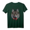 Grauer Wolf mit Brille und Fliege - Kreatives Tierdesign T-Shirt für Wölfe Liebhaber & Tierfreunde