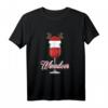 Rotweinglas mit Rentier Geweih Hut Weinliebhaber Weihnachten T-Shirt – Lustiges Weintrinker Outfit für festliche Anlässe & Geschenke