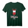 Rotweinglas mit Rentier Geweih Hut Weinliebhaber Weihnachten T-Shirt – Lustiges Weintrinker Outfit für festliche Anlässe & Geschenke