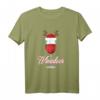 Rotweinglas mit Rentier Geweih Hut Weinliebhaber Weihnachten T-Shirt – Lustiges Weintrinker Outfit für festliche Anlässe & Geschenke