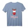 Rotweinglas mit Rentier Geweih Hut Weinliebhaber Weihnachten T-Shirt – Lustiges Weintrinker Outfit für festliche Anlässe & Geschenke