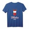Rotweinglas mit Rentier Geweih Hut Weinliebhaber Weihnachten T-Shirt – Lustiges Weintrinker Outfit für festliche Anlässe & Geschenke