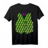 Mardi Gras Harlekin Diamant Print Weste mit Fliege T-Shirt – Buntes Partyoutfit für Fasching, Karneval & Feierlichkeiten