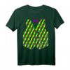 Mardi Gras Harlekin Diamant Print Weste mit Fliege T-Shirt – Buntes Partyoutfit für Fasching, Karneval & Feierlichkeiten
