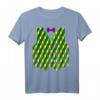 Mardi Gras Harlekin Diamant Print Weste mit Fliege T-Shirt – Buntes Partyoutfit für Fasching, Karneval & Feierlichkeiten