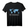 Weltenbummler Weltkarte T-Shirt – Perfektes Geschenk für Reisende und Abenteurer, Ideal für Weltreise-Enthusiasten