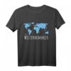 Weltenbummler Weltkarte T-Shirt – Perfektes Geschenk für Reisende und Abenteurer, Ideal für Weltreise-Enthusiasten